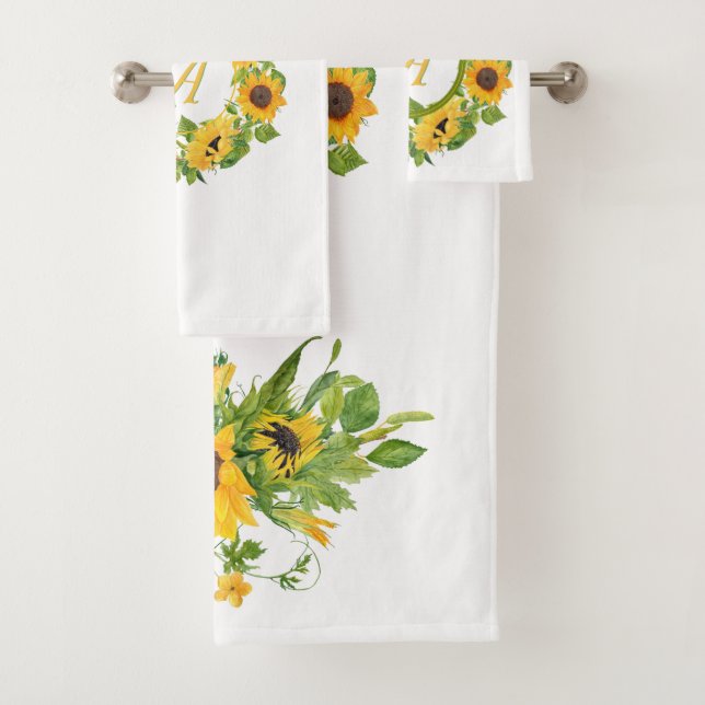 Motif décoratif de tournesols monogrammes (En situation)