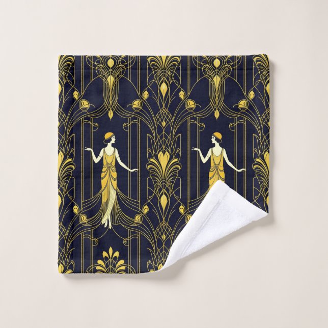 Motif décoratif Gabsy or et noir (Gant de toilette)