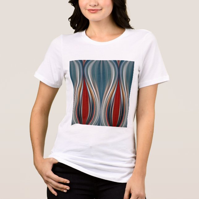 Motif décoratif sans couture sur Tshirt blanc (Recto)