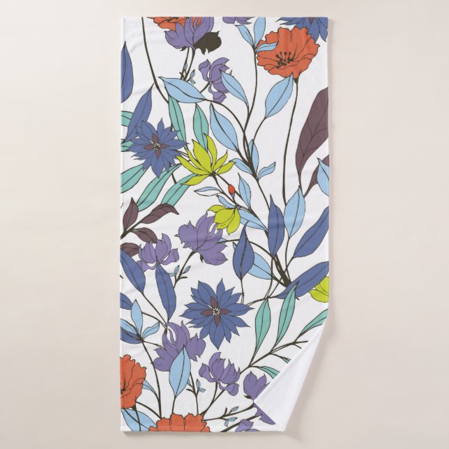 motif d'élégance Abstraite avec arrière - plan fle (Serviette de bain)