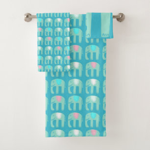 Motif d'éléphant Aqua