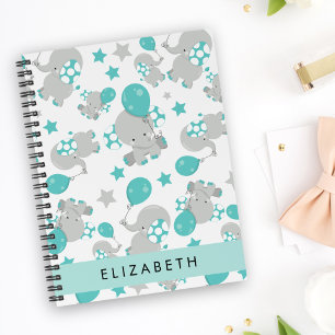 Motif D'Eléphants, Eléphants Mignons, Votre Nom