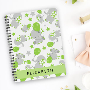 Motif D'Eléphants, Eléphants Mignons, Votre Nom