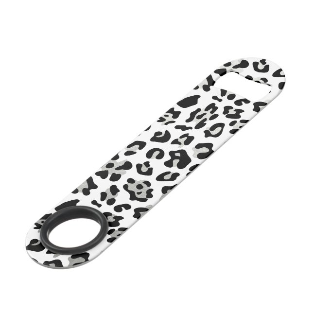 Motif d'empreinte de léopard de noir d'aluminium (Devant angulaire)