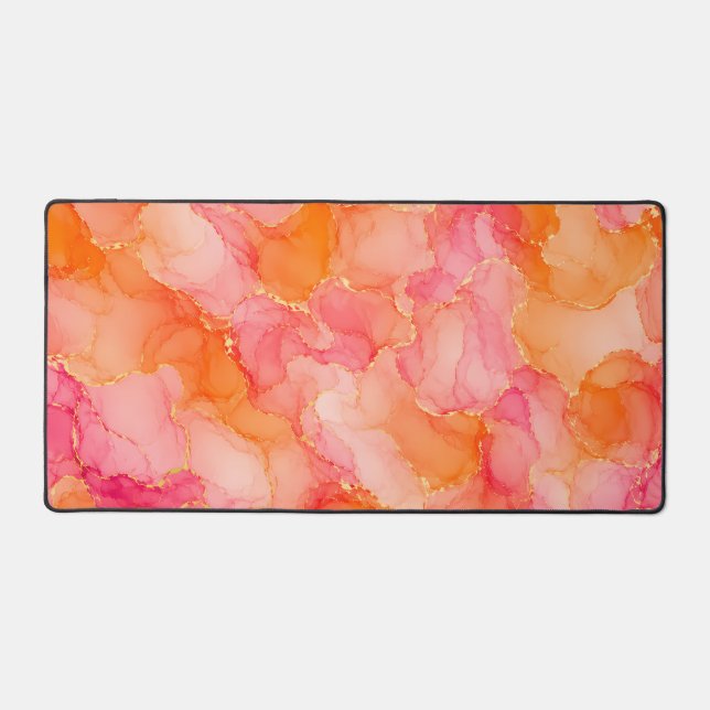 Motif d'encre alcoolique rose orange (Recto)