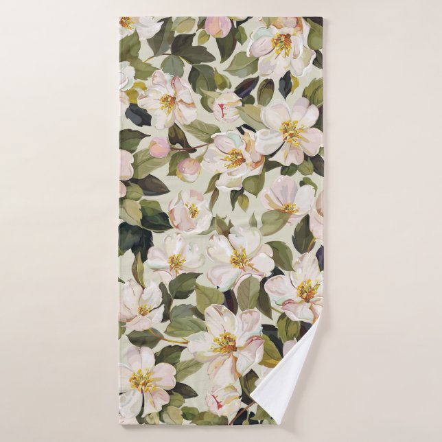 Motif des branches de l'arbre de fleurs de printem (Serviette de bain)
