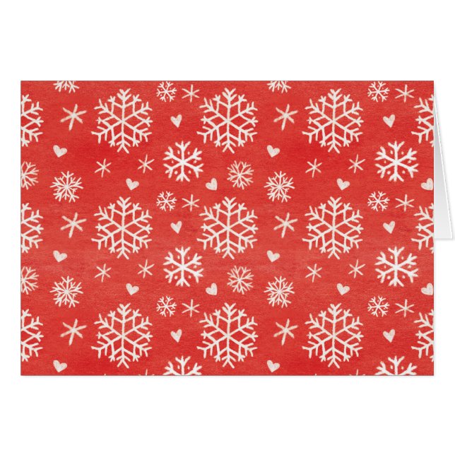 Motif des Coeurs de flocon de neige d'hiver (Devant horizontal)