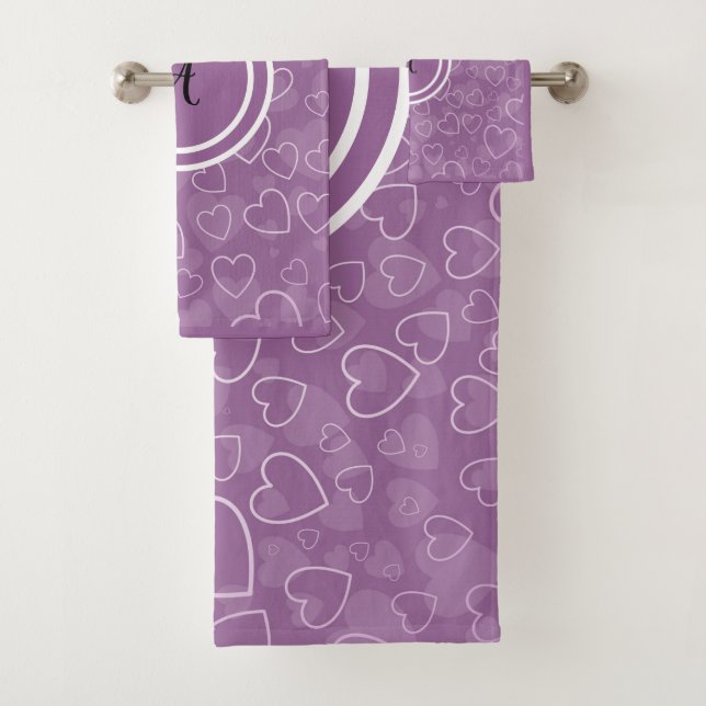 Motif des Coeurs Purple Pastel  (En situation)
