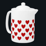 Motif des Coeurs Rouge et Blanc<br><div class="desc">Mini coeurs rouges en motif de style pois de polka faisant des cadeaux et un décor mignons.</div>
