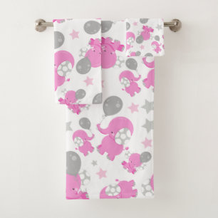 Motif Des Eléphants Roses, Eléphants Mignons, Étoi