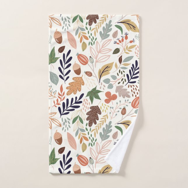 Motif des feuilles automnales (Serviette à main)