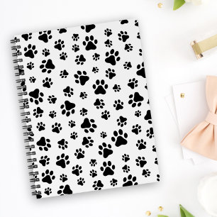 Motif des pattes, pattes de chien, noir et blanc