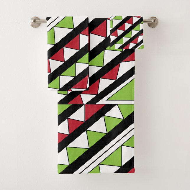 Motif des triangles géométriques des bandes diagon (En situation)