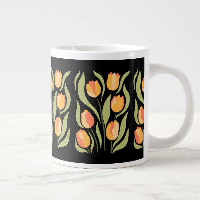 Motif des Tulipes de printemps sur Mug de café géa (Droite)