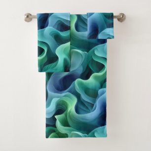 Motif des vagues de rayonnement Abstrait de l'océa