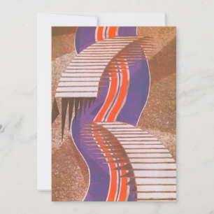 Motif d'escalier en pochoir Art Déco Jazz vintage