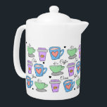 Motif Dessins de conteneurs pour amateurs de café<br><div class="desc">Les amateurs de café mignonne tasses de motif d'amour.</div>