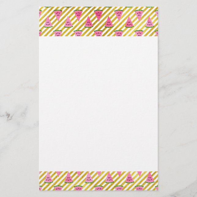 Motif d'été Pink Watermelon et Yellow Strip (Devant)