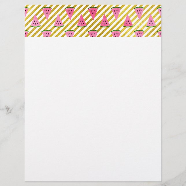 Motif d'été Pink Watermelon et Yellow Strip (Devant)