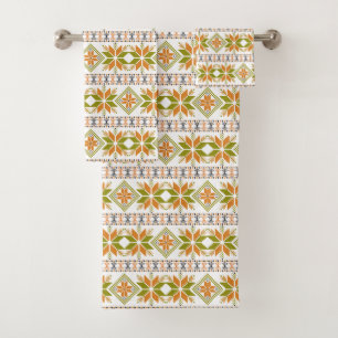 Motif d'étoile abstrait élégant en orange et beige