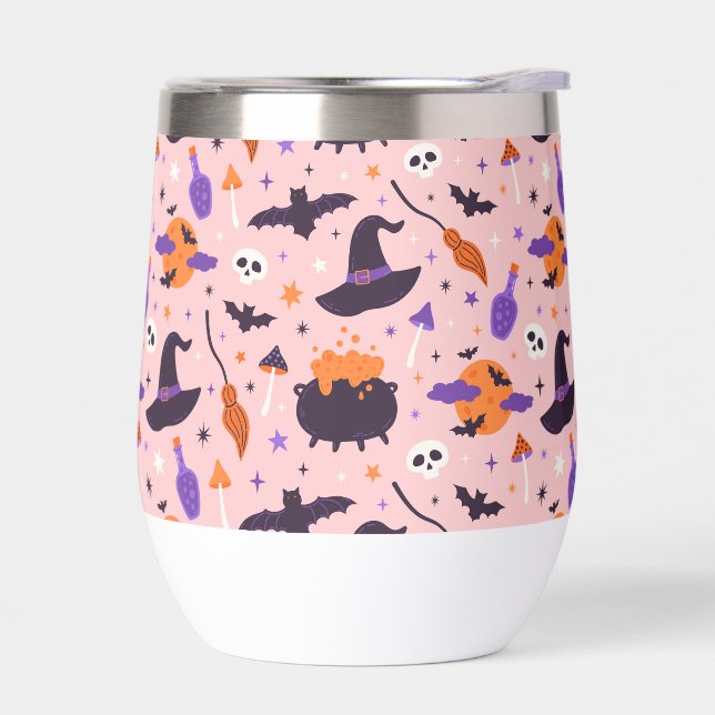 Motif d'Halloween mou et rose (Gauche)