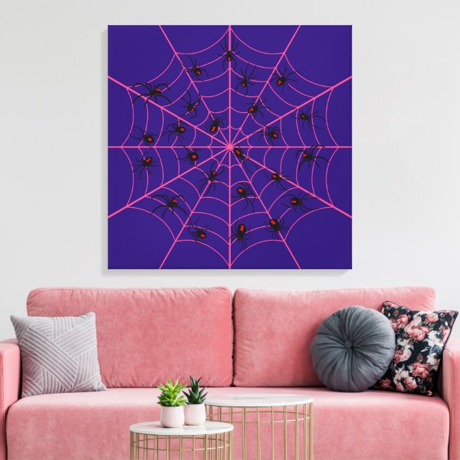 Motif d'Halloween Toile d'Araignée Veuve Noire Ros (Insitu(Salon))
