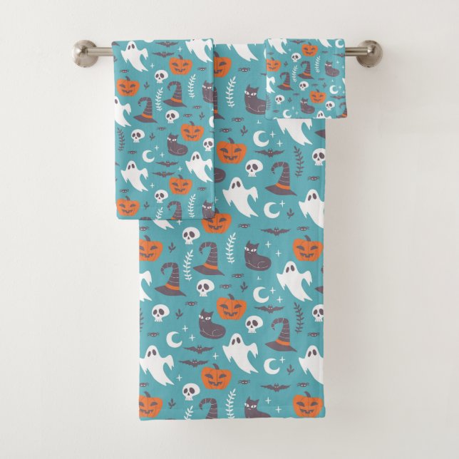 Motif d'Halloween Turquoise amusant (En situation)