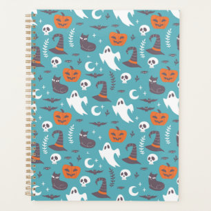 Motif d'Halloween Turquoise amusant