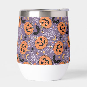 Motif d'Halloween violet Jack-O-lanterne