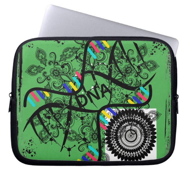 Motif d'hélice verte sac électronique (Devant)