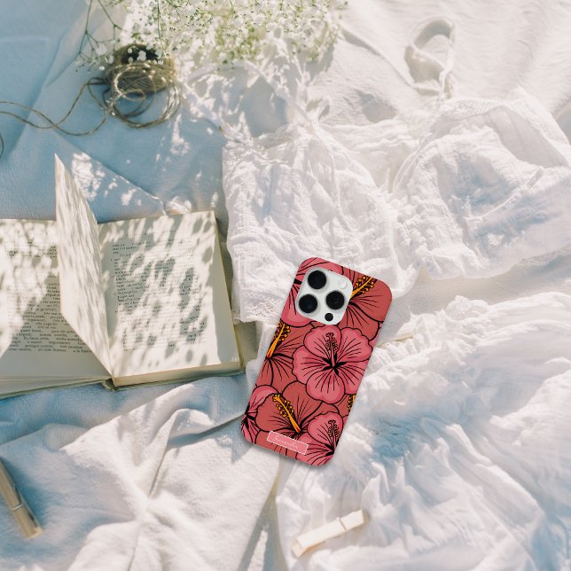 Motif d'hibiscus tropical coque iphone personnalis (Créateur téléchargé)