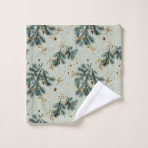 Motif d'hiver de Pinecone bleu et Brown