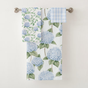Motif d'hortensia bleu aquarelle florale botanique