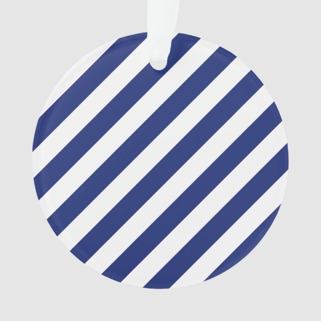 Motif diagonal de bleu marine et blanc de rayures (devant)