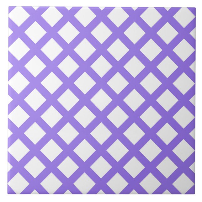 Motif diamant à carreaux blanc violet (Devant)