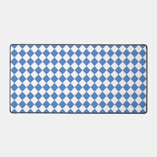 Motif diamant à carreaux bleu blanc (Recto)