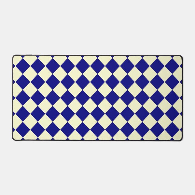 Motif diamant à carreaux jaune bleu  (Recto)