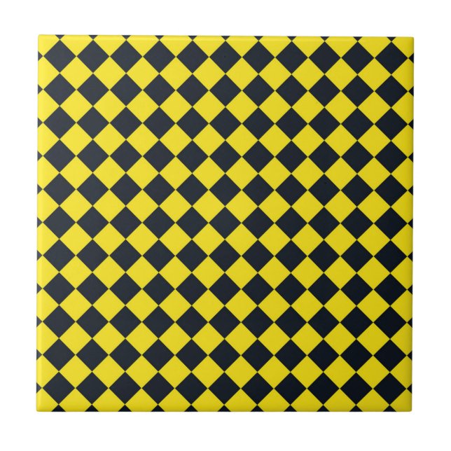 Motif diamant à carreaux jaune noir (Devant)