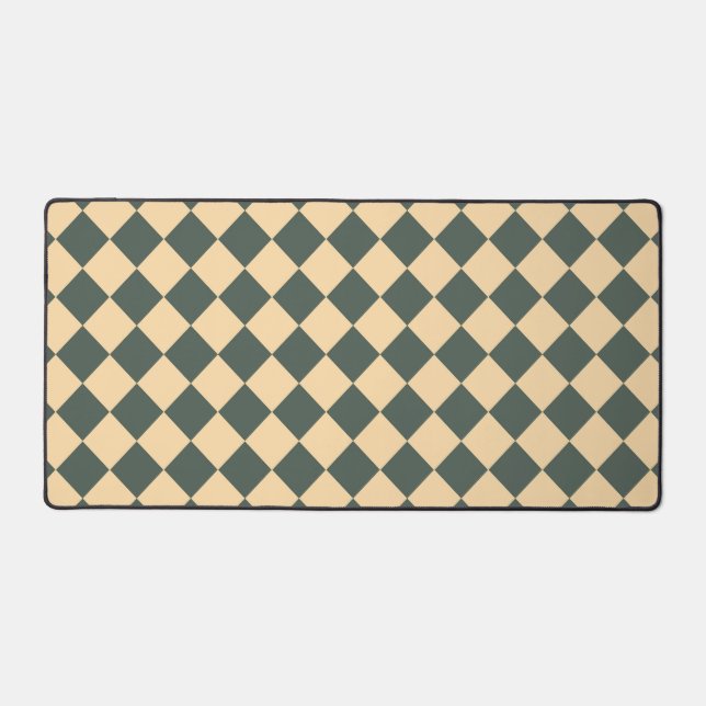 Motif diamant à carreaux jaune vert (Recto)