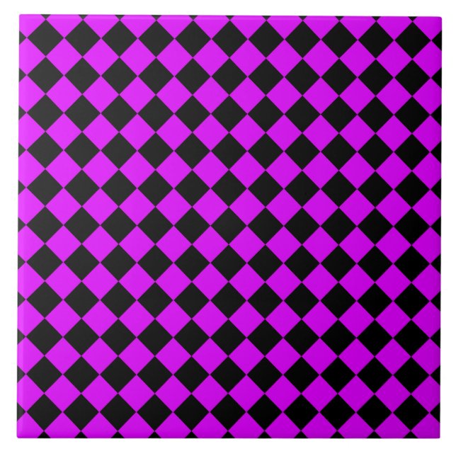 Motif diamant à carreaux noir violet (Devant)