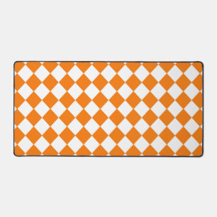 Motif diamant à carreaux orange et blanc