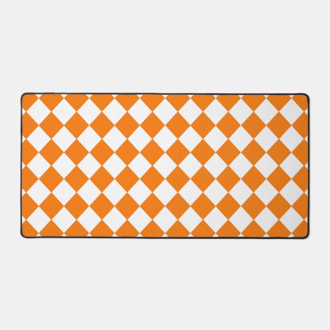 Motif diamant à carreaux orange et blanc  (Recto)