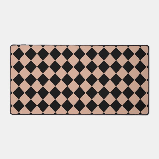 Motif diamant à carreaux rose noir  (Recto)