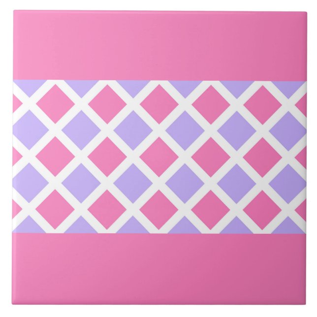 Motif diamant à carreaux rose violet (Devant)