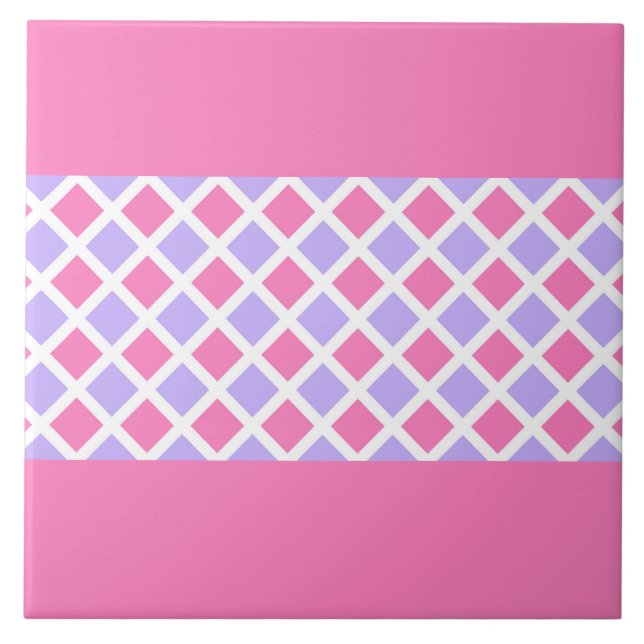 Motif diamant à carreaux rose violet (Devant)