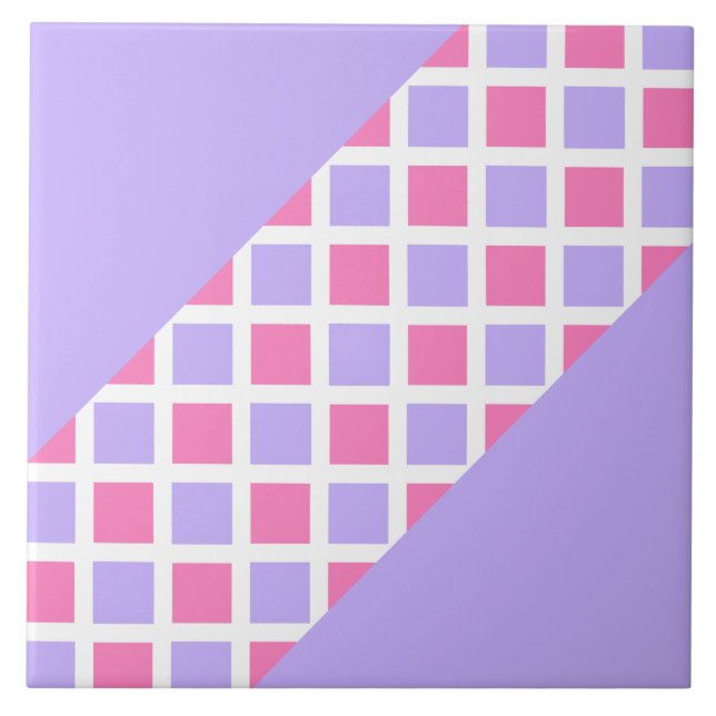 Motif diamant à carreaux rose violet (Devant)