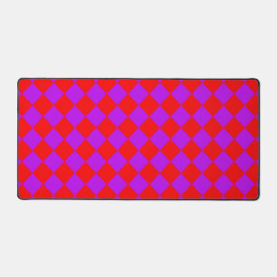 Motif diamant à carreaux rouge violet 