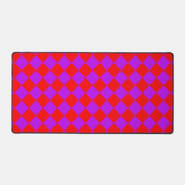Motif diamant à carreaux rouge violet  (Recto)