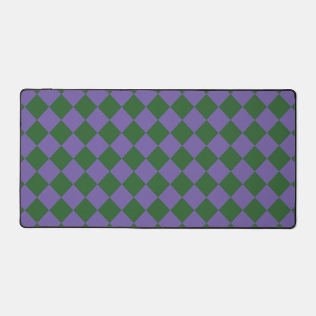 Motif diamant à carreaux violet vert  (Recto)