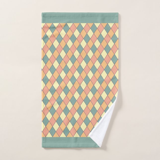Motif diamant arlequin pastel Décor (Serviette à main)